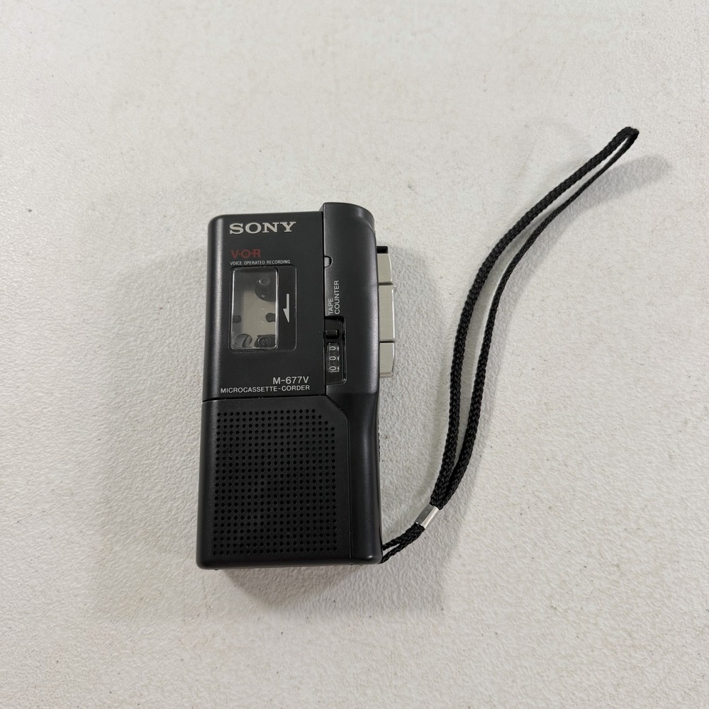 Vintage Sony M-677V Handheld Microcassette Voice Recorder VOR Reels Don't Turn